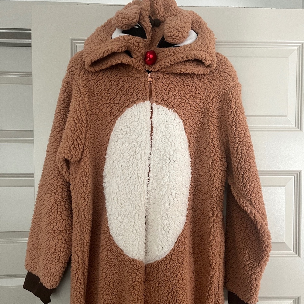reindeer costume/pajamas onesie